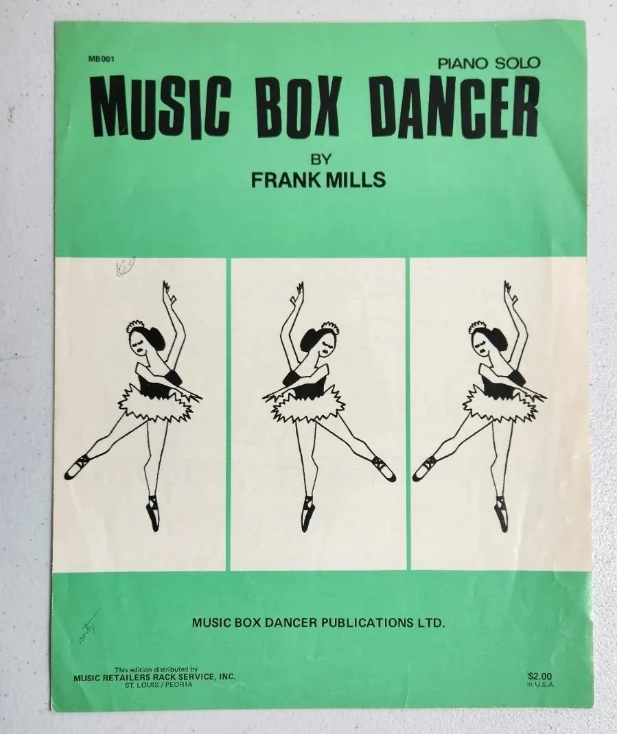 Music Box Dancer, the sheet music