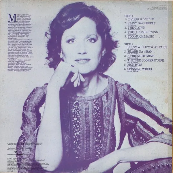 Mary O'Hara, sleeve
