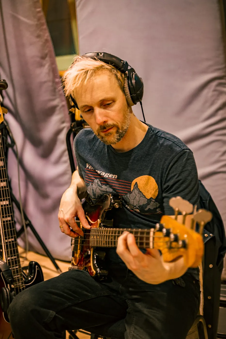 Chris Hill with his bass