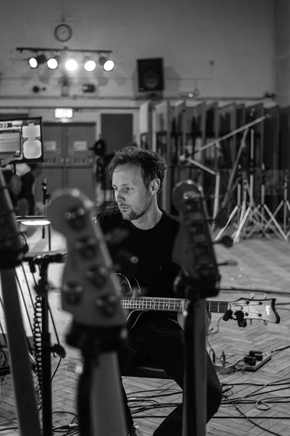 Chris Hill in the studio