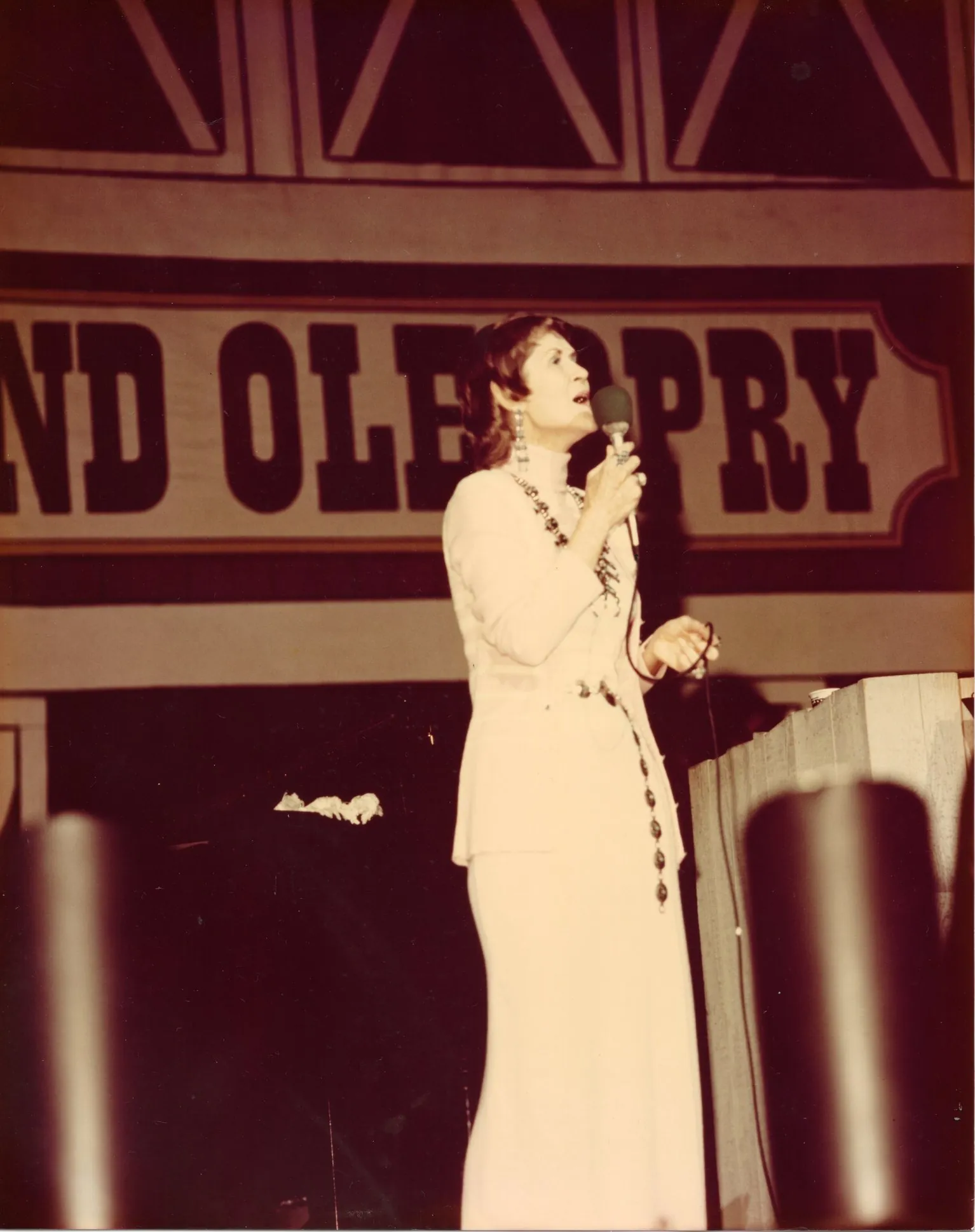 Marijohn Wilkin singing at the Grand Ole Opry